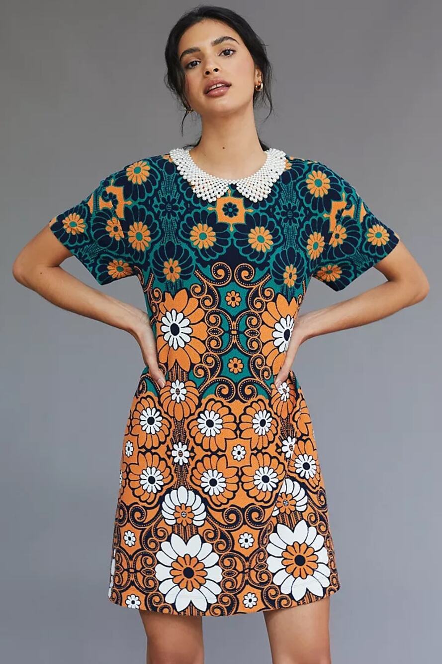 nwt ANTHROPOLOGIE MAEVE sz XL Floral Shift Dress